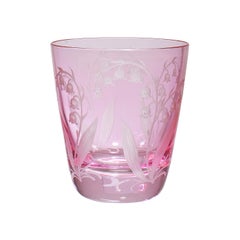 Juego de seis vasos de cristal estilo campestre rosa Sofina Boutique Kitzbuehel