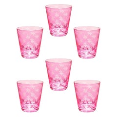 Set di sei bicchieri in vetro in stile country Rosa Sofina Boutique Kitzbuehel