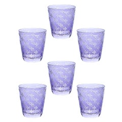 Sofina Boutique Kitzbuehel ensemble de six gobelets en verre violet de style campagnard