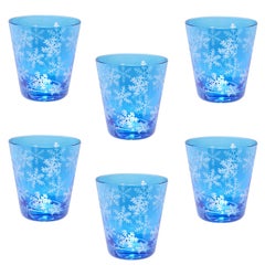 Country Style Set of Six Tumblers Blue Winter Decor Sofina Boutique Kitzbühel