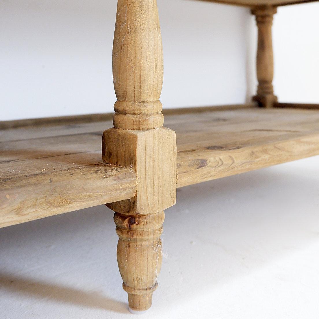Country-style solid wood console shelf For Sale 6
