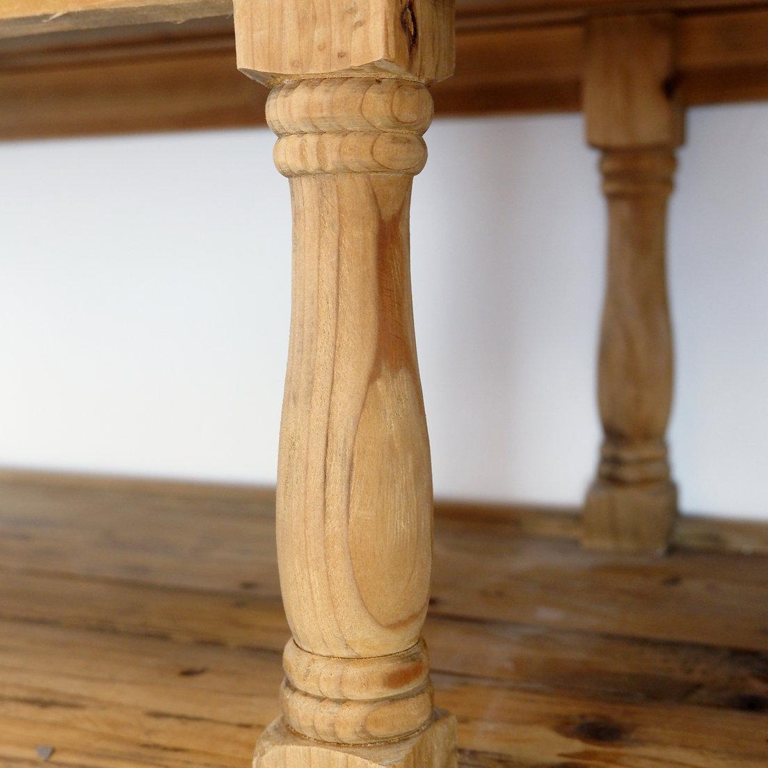 Country-style solid wood console shelf For Sale 7