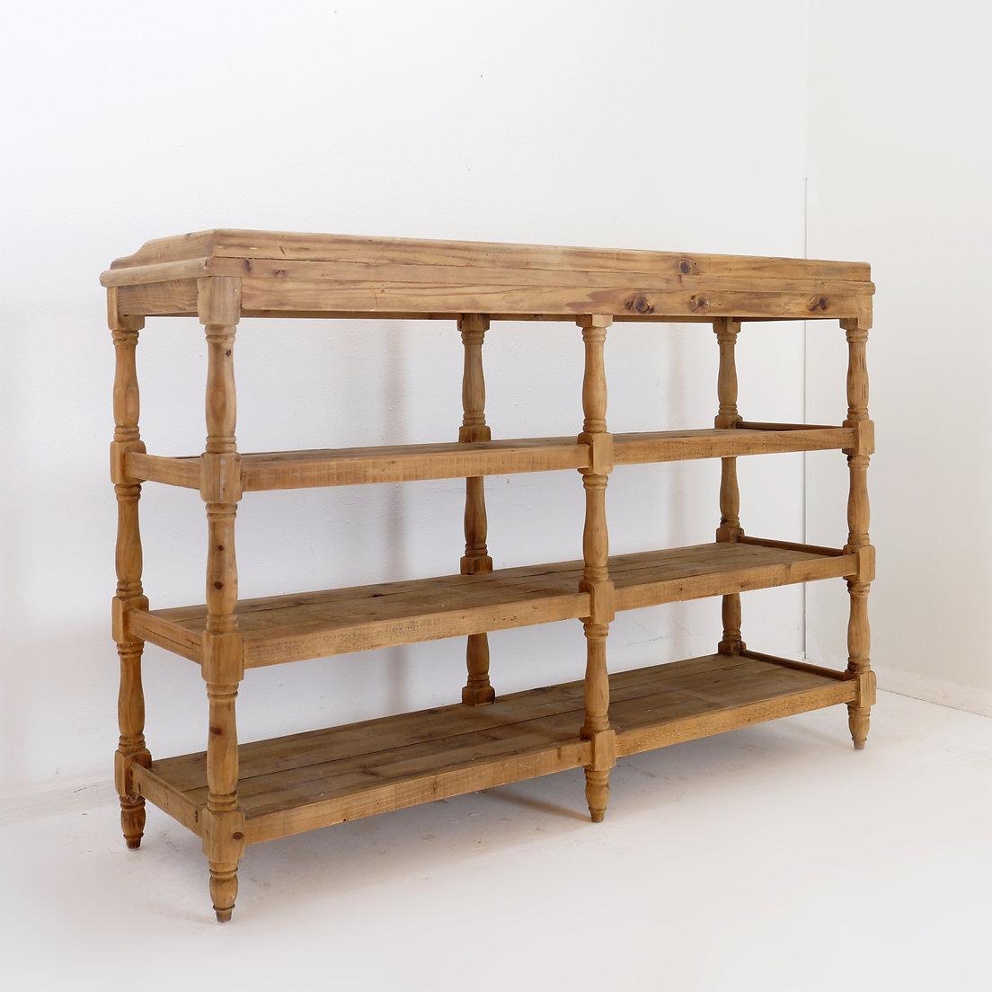 Country-style solid wood console shelf For Sale 8