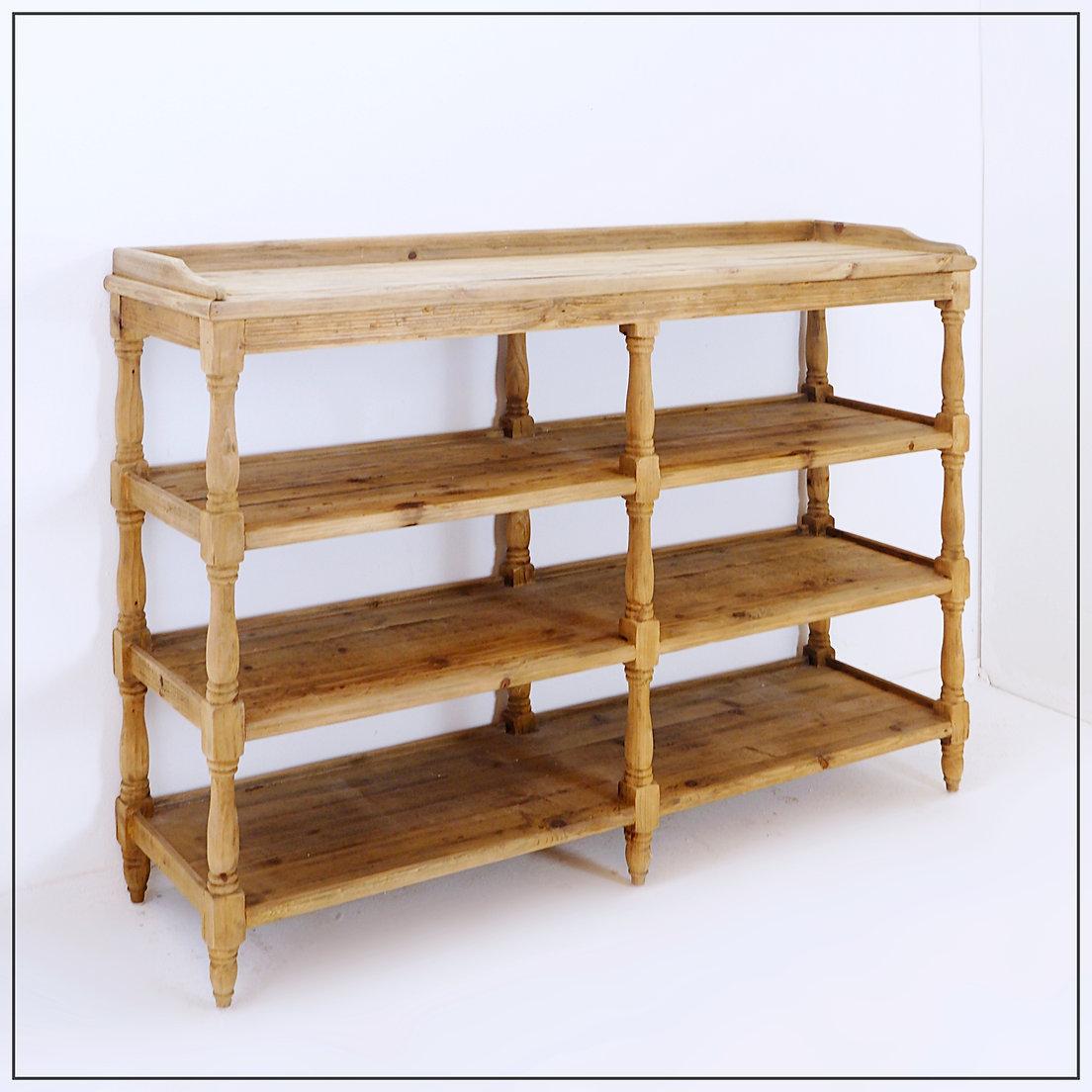 Country-style solid wood console shelf In Good Condition For Sale In Linkebeek, BE