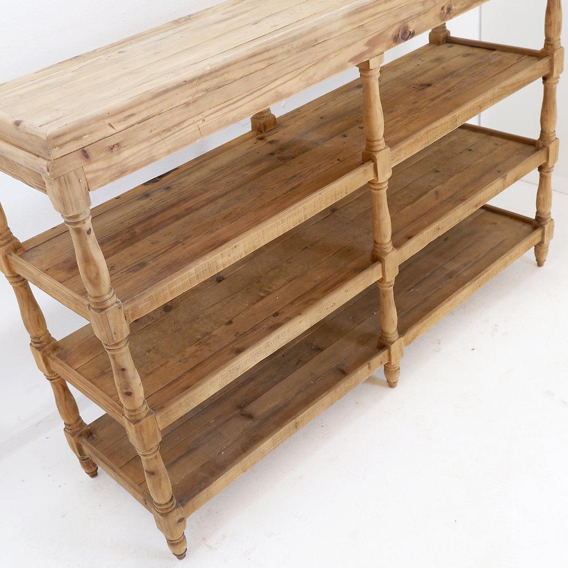 20th Century Country-style solid wood console shelf For Sale