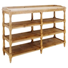 Vintage Country-style solid wood console shelf