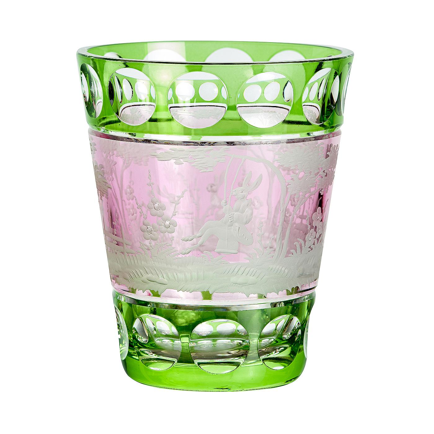 Vase im Landhausstil aus mundgeblasenem Kristall mit östlichem Dekor, Sofina Boutique Kitzbuehel (Deutsch) im Angebot