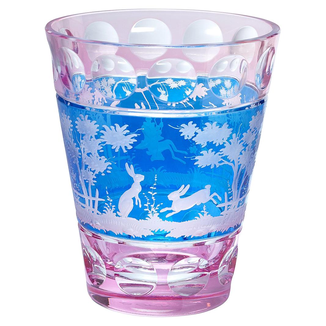 Vase/Kristall-Handgeblasenes Oster-Dekor Sofina Boutique Kitzbuehel im Landhausstil