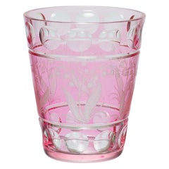 Landhausstil Vase mundgeblasenes Kristall Rosa Sofina Boutique Kitzbühel
