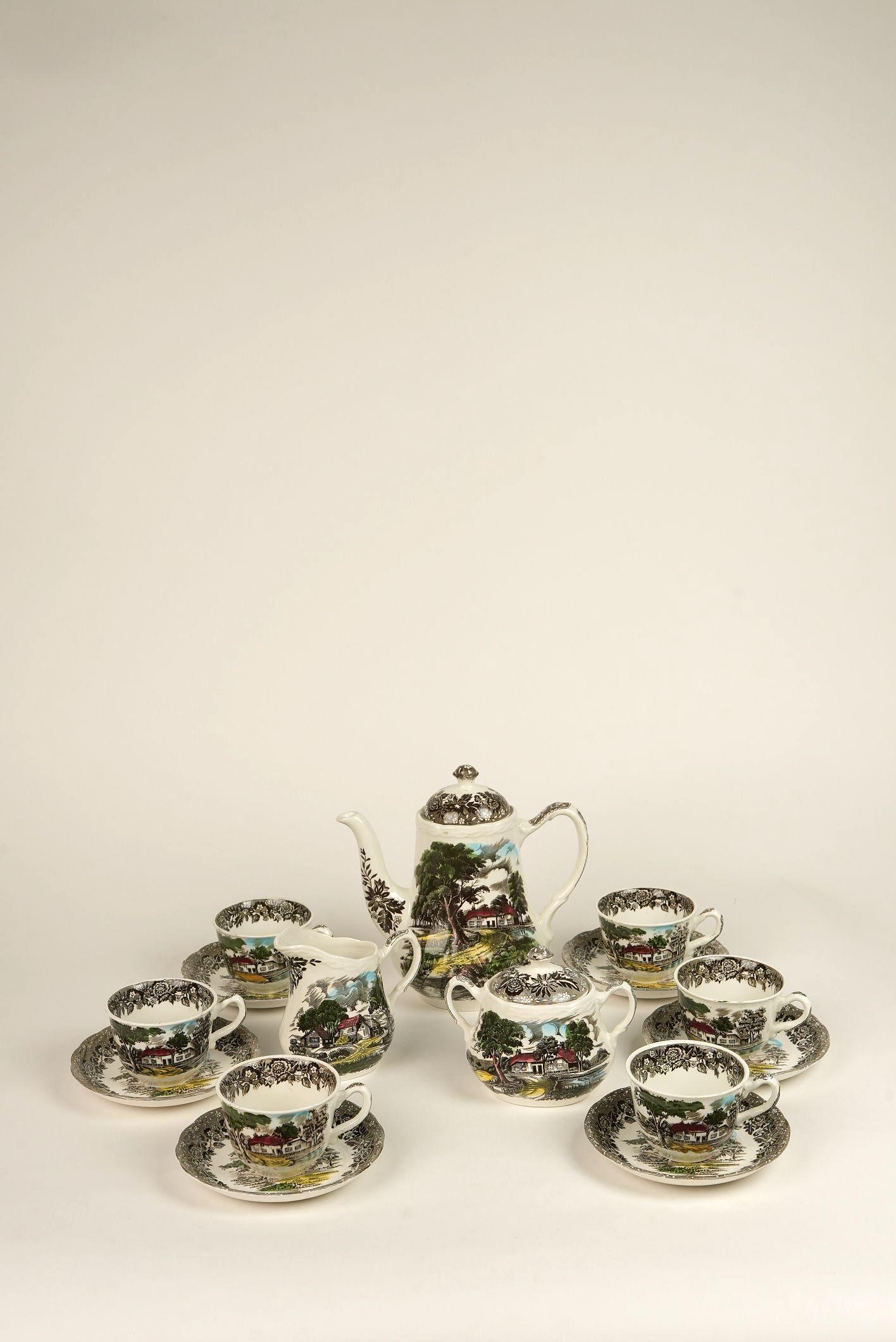 Landhausstil W.H. Grindley & Co. 9 Pieces Kaffeeservice (Englisch) im Angebot