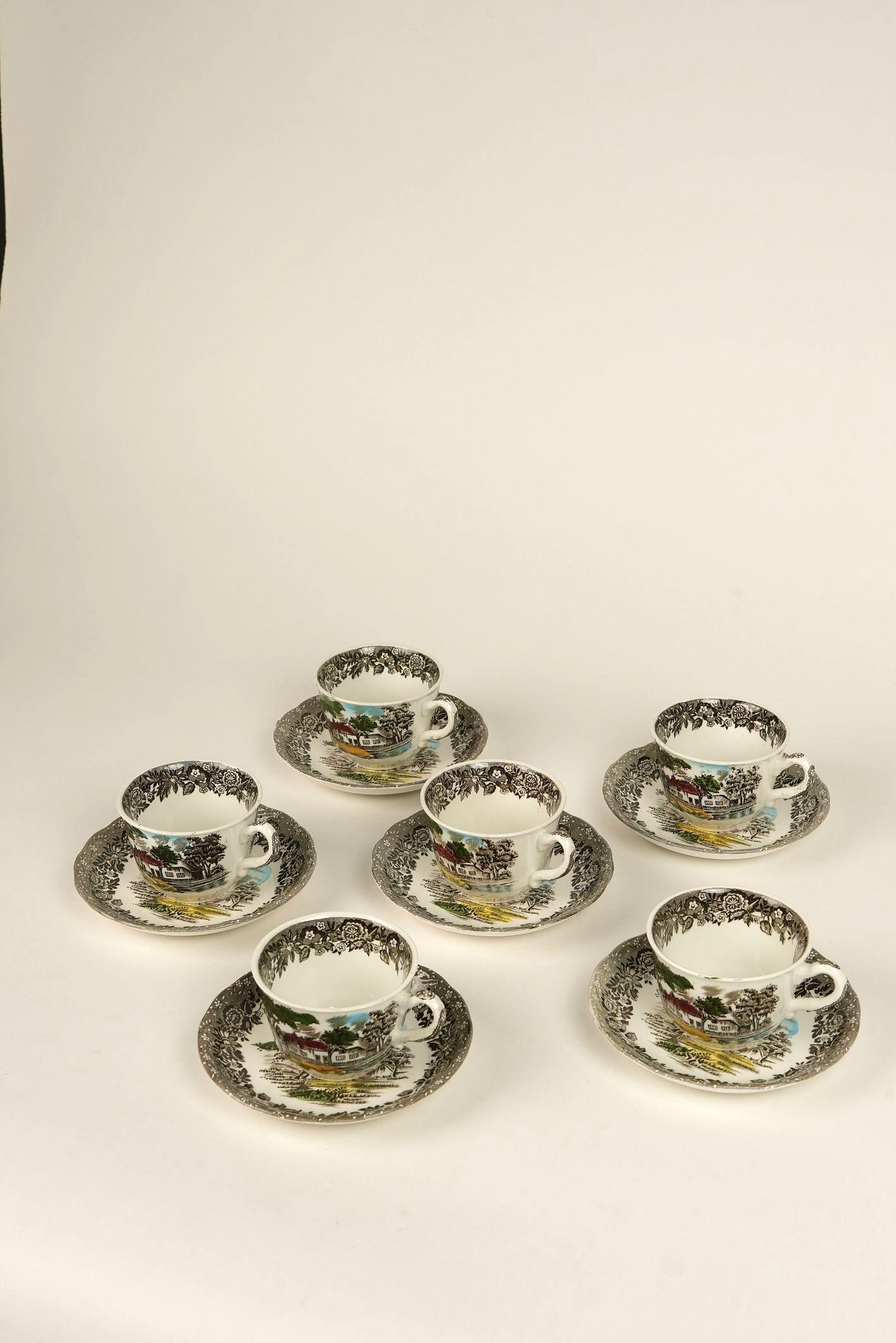 Landhausstil W.H. Grindley & Co. 9 Pieces Kaffeeservice (Tonware) im Angebot