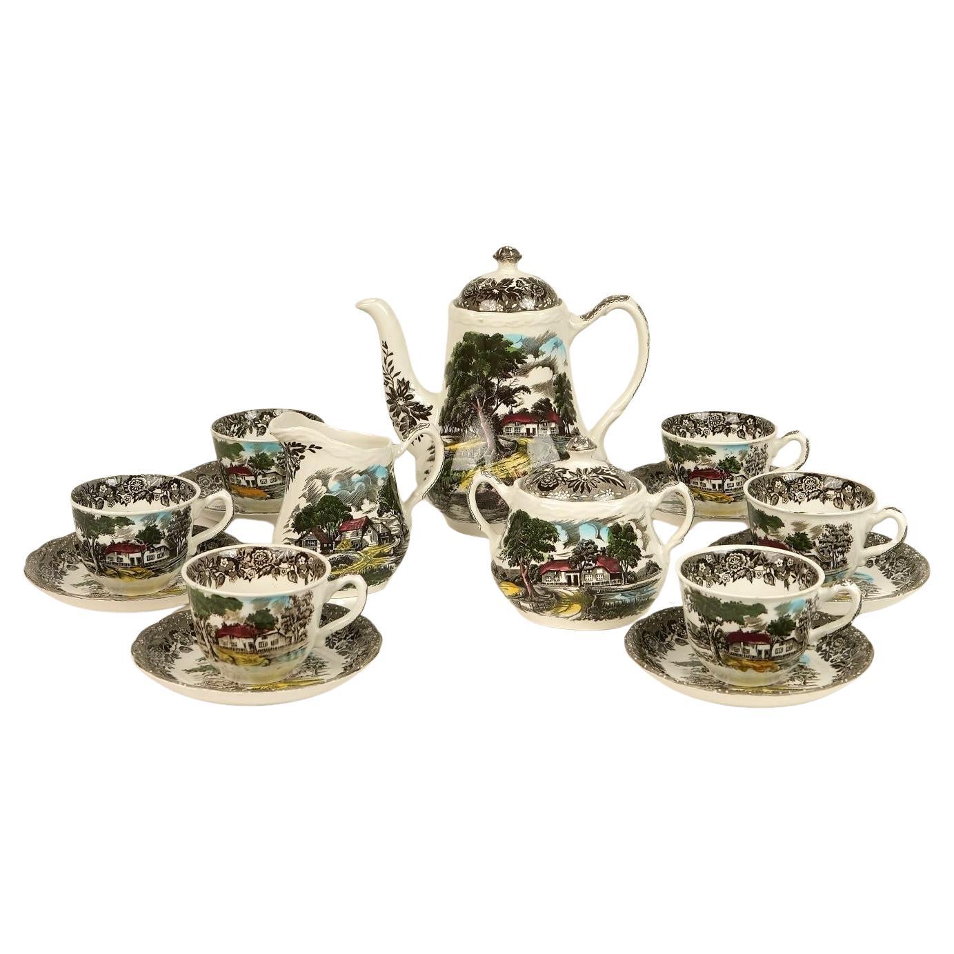 Landhausstil W.H. Grindley & Co. 9 Pieces Kaffeeservice