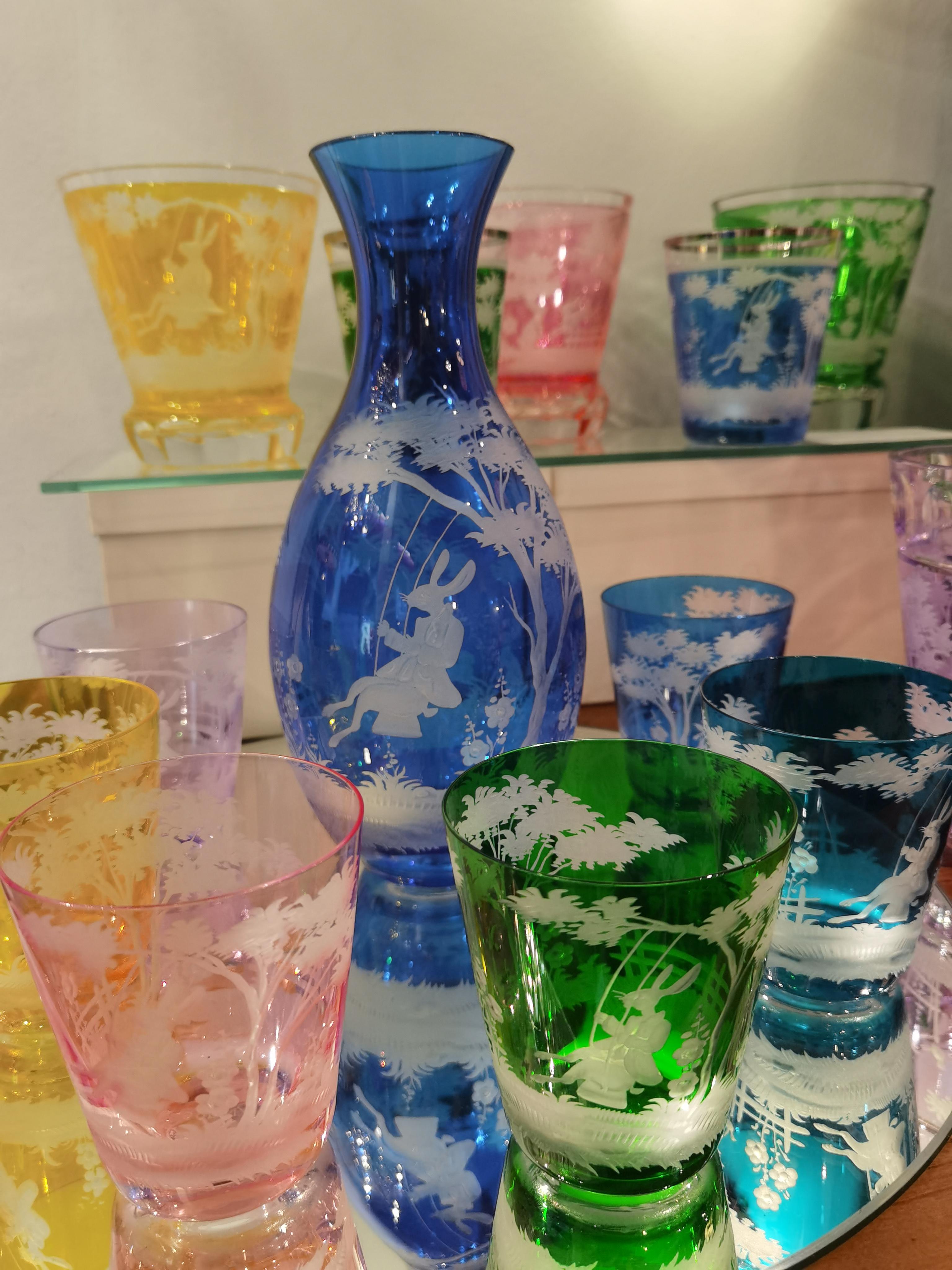 Country Style Easter Set of Six Glass Tumbler Green Sofina Boutique Kitzbuehel In New Condition For Sale In Kitzbühel, Tirol