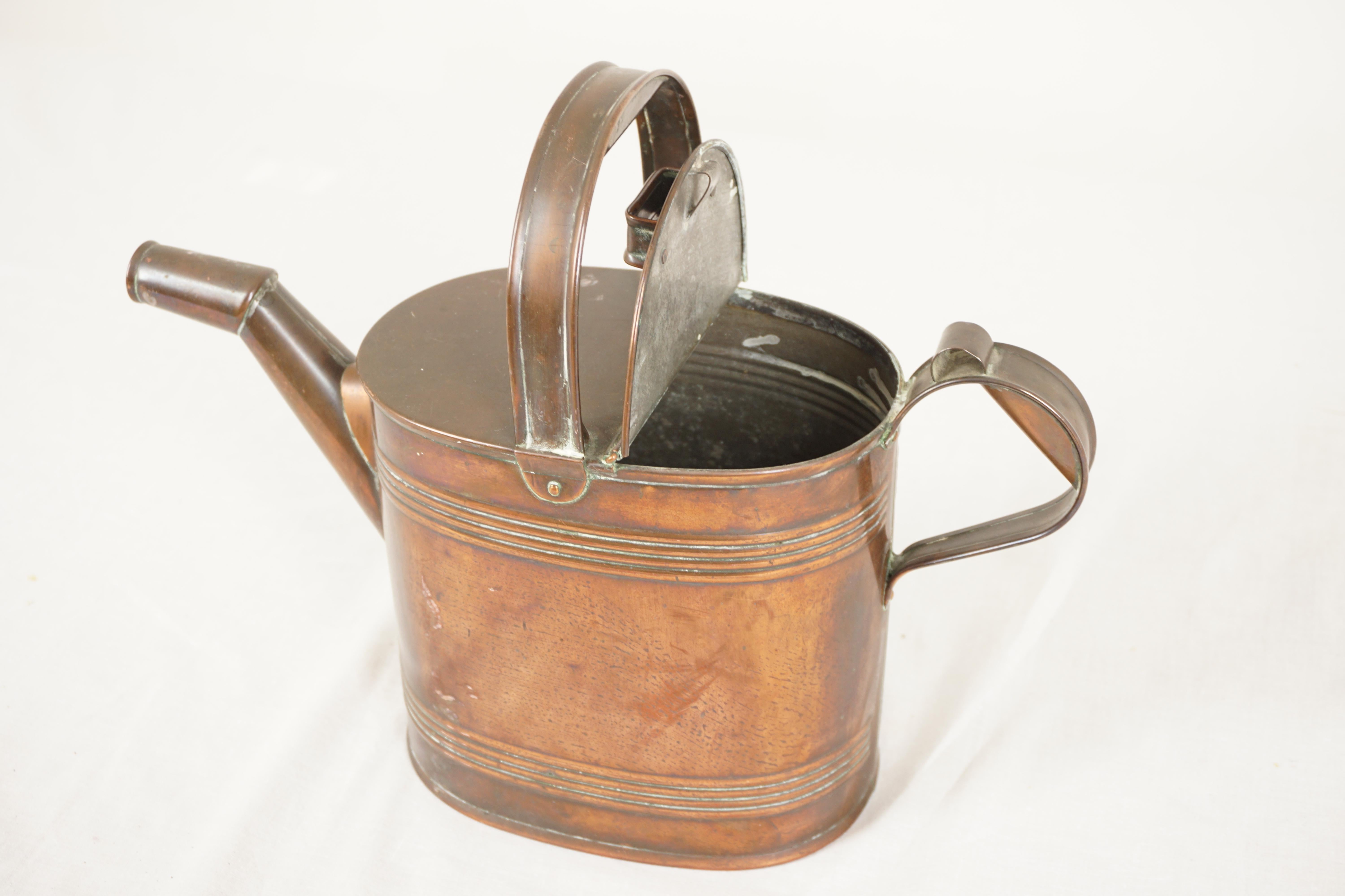 19th Century Country Victorian Copper Watering Can, Jug with Handle, Scotland 1880, H1129
