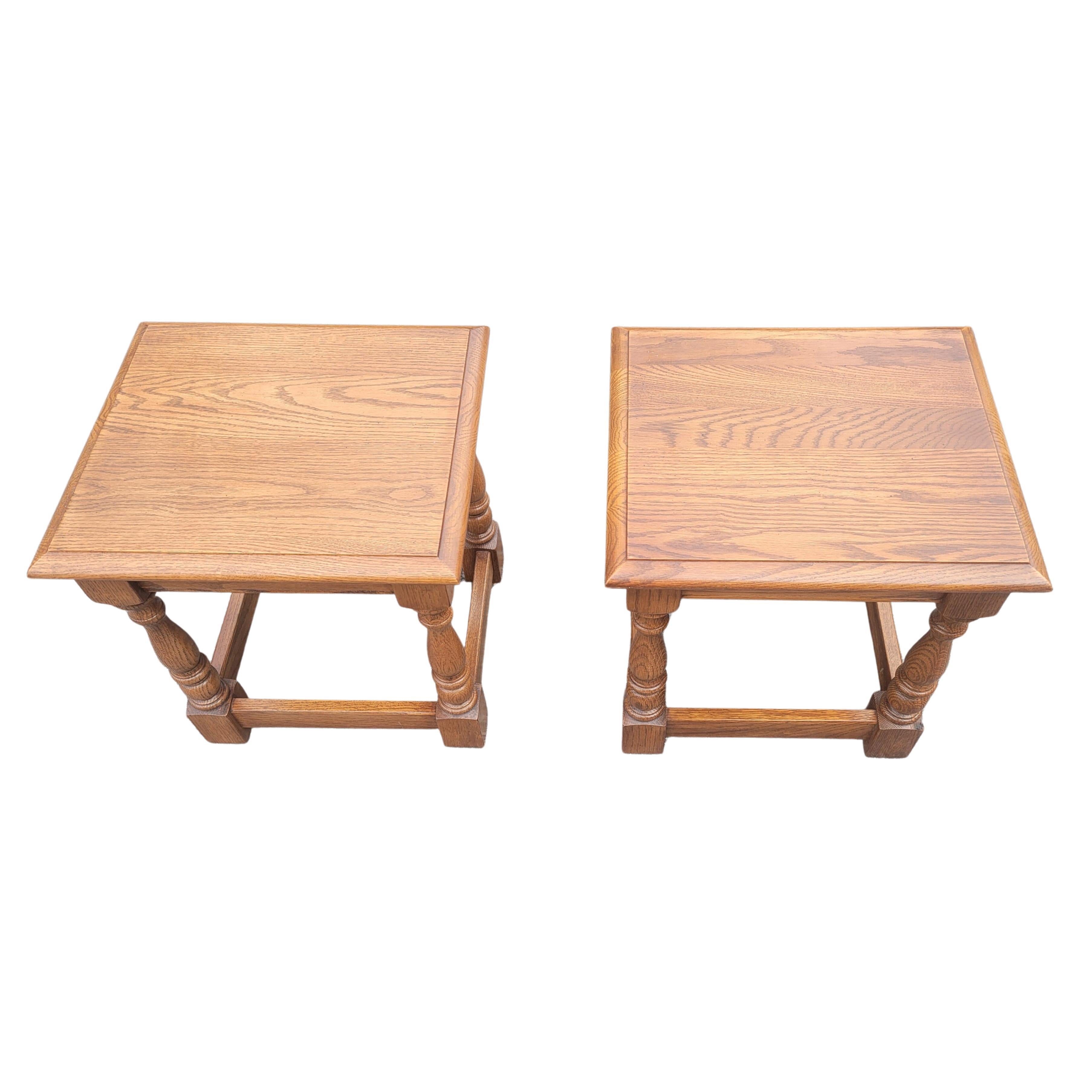 American Country View Amish Handcrafted Mission Oak Low Stools For Sale