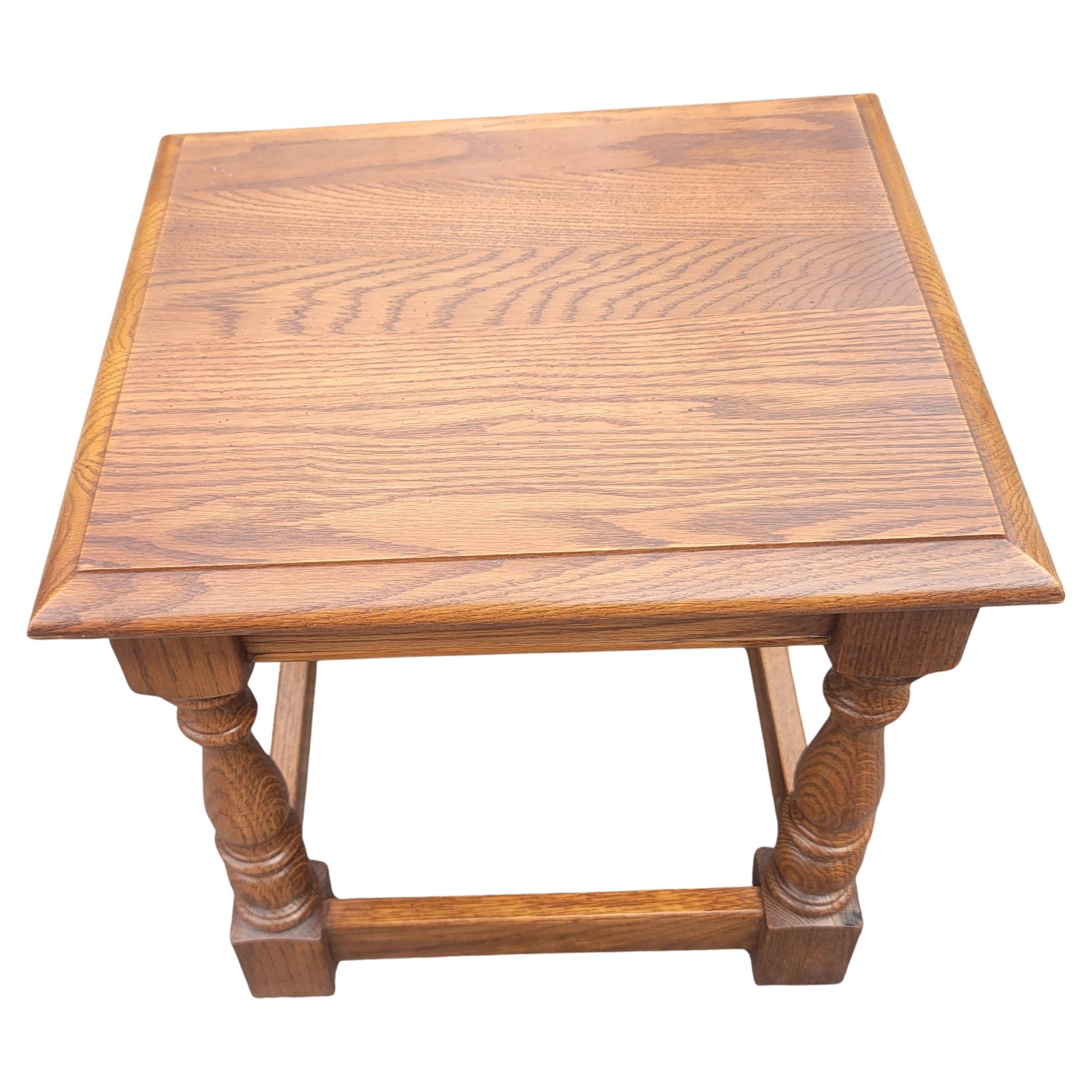 20th Century Country View Amish Handcrafted Mission Oak Low Stools For Sale