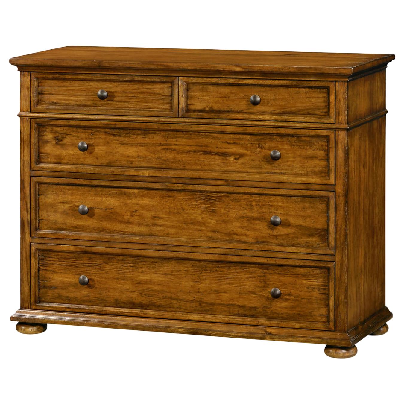 Country Walnut Chest of Drawers
