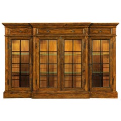Country Walnut Display Cabinet