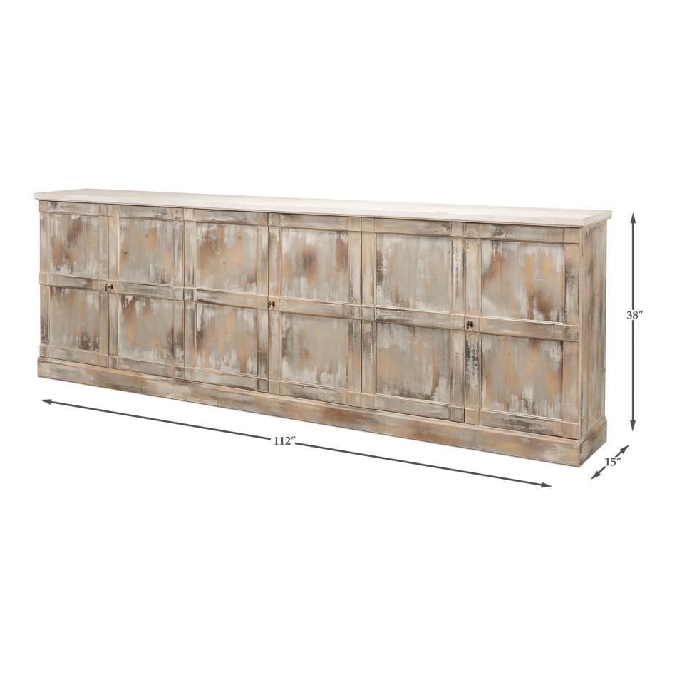Country Washed Paint Sideboard For Sale 2