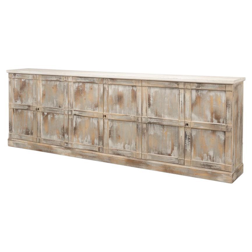 Country Washed Paint Sideboard For Sale