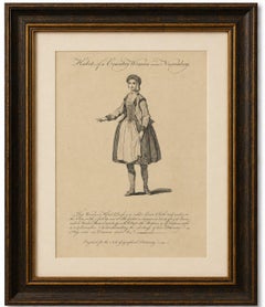 Country Woman near Nuremberg, Germany – Antique Costume Engraving, c.1795