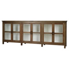 Credenza in Wood con ante in vetro