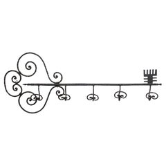 Country Wrought Iron Key Hatrack