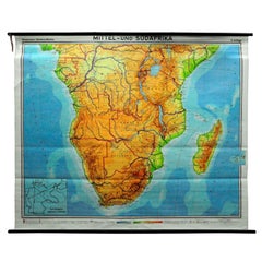 Countrycore Mural Vintage Map Wall Chart Rollable Poster Central South Africa