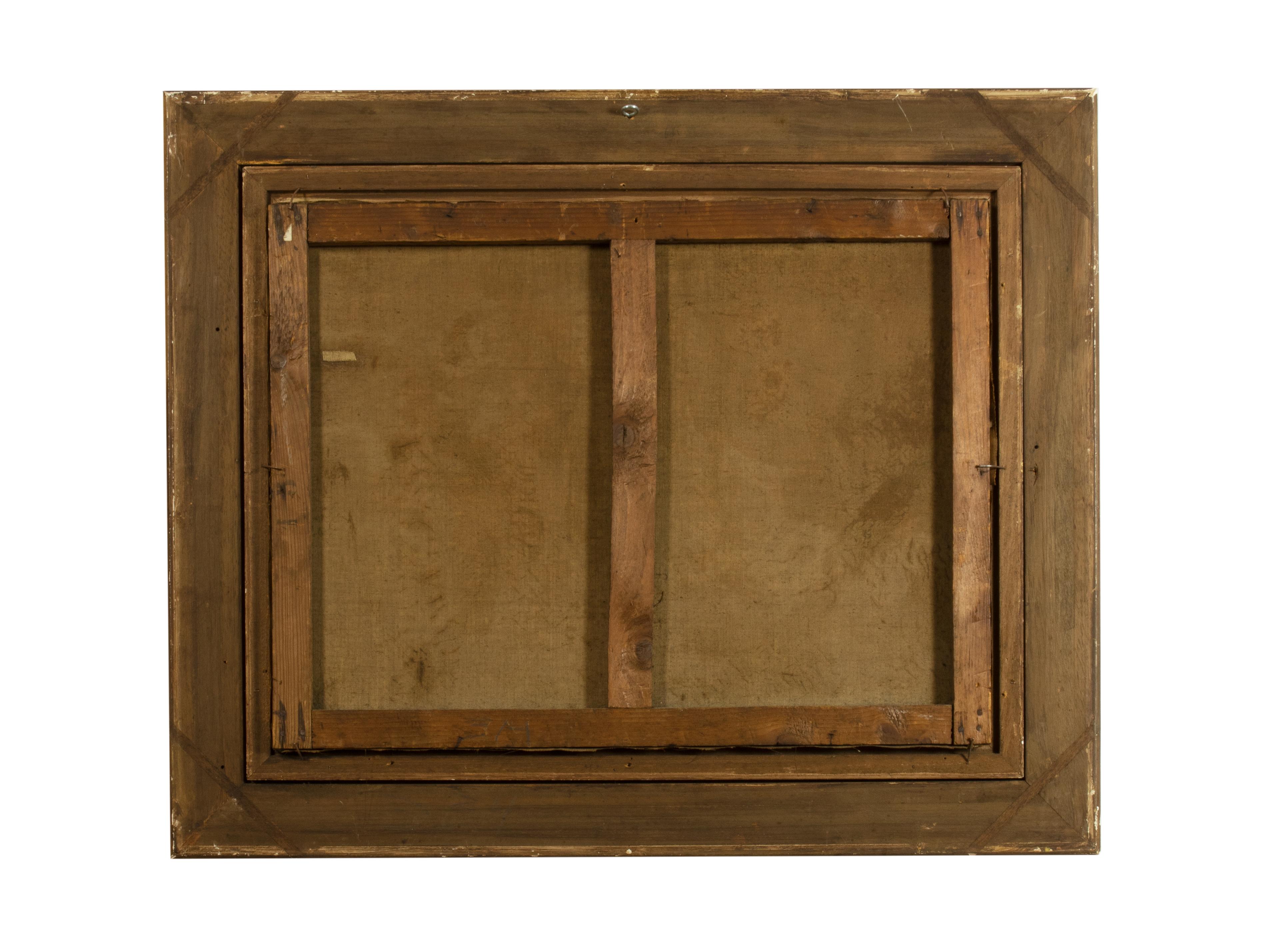 Gemälde einer ländlichen Landschaft, von P. Curier, 20. im Zustand „Relativ gut“ im Angebot in Lisbon, PT