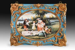 Countryside Scene, Oil on Porcelain
