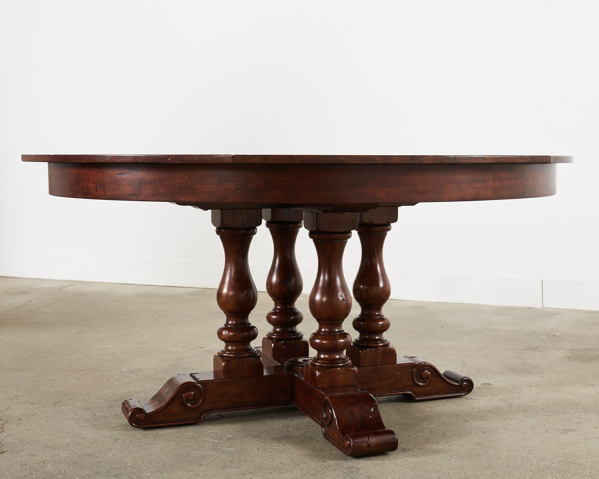 Hand-Crafted County English Style Mahogany Dining Table by Theodore Alexander