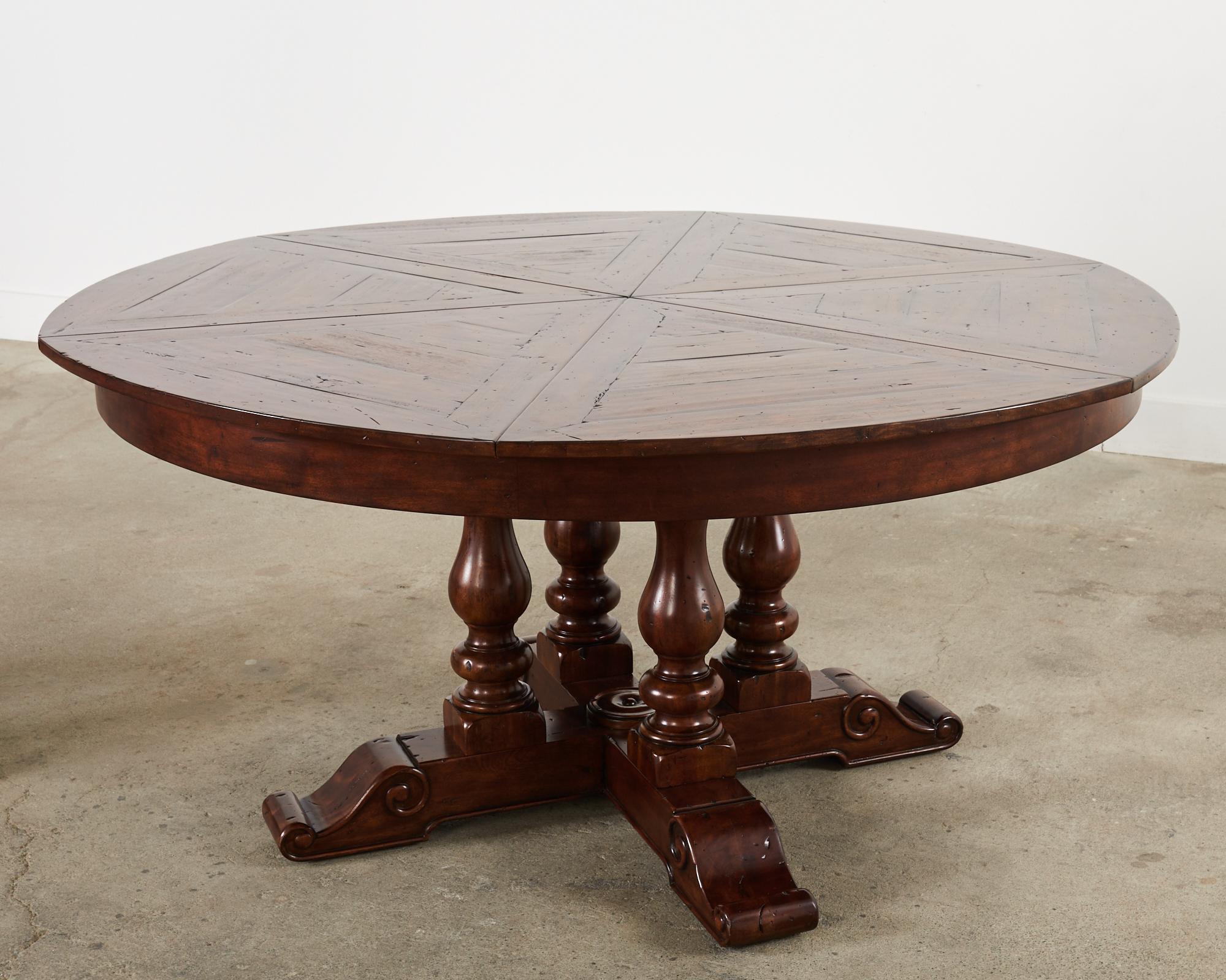 County English Style Mahogany Dining Table by Theodore Alexander In Good Condition In Rio Vista, CA
