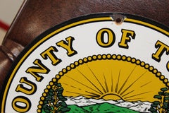 County of Tulare California Truck Door Porcelain Sign