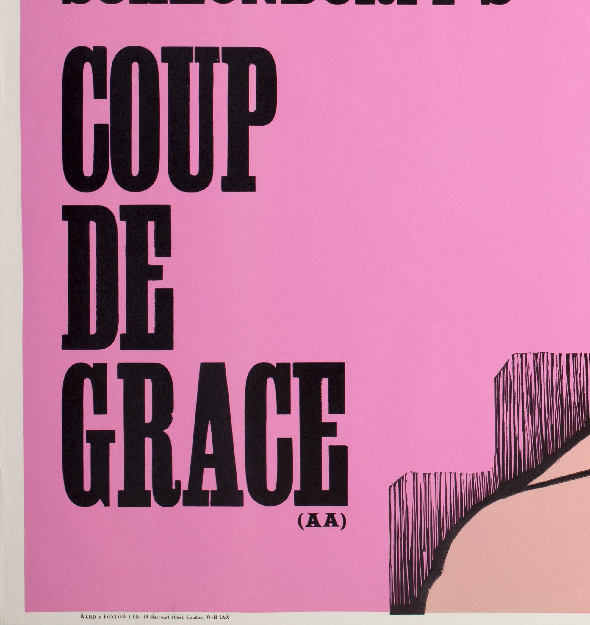 COUP DE GRACE 1974 London UK Quad Film Filmplakat, Strausfeld (Papier) im Angebot