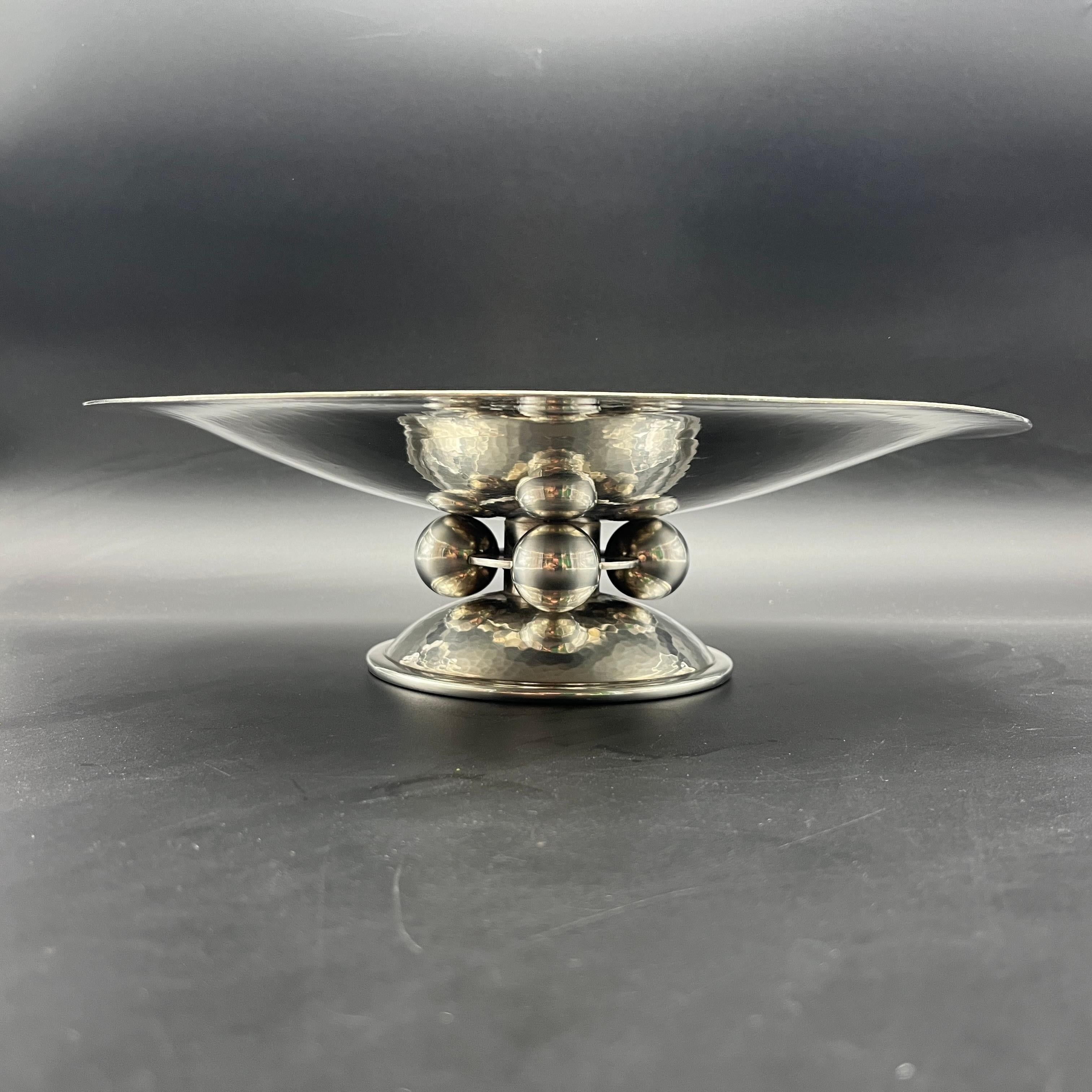 Coupe Art Déco moderniste Luc Lanel pour Christofle 1933 paquebot Normandie en vente 3