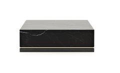Coupe Coffee Table, Black Marquina/Brass