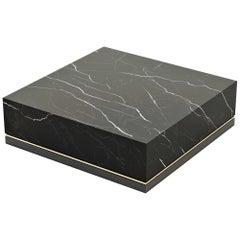 Coupe Coffee Table, Black Marquina/Brass