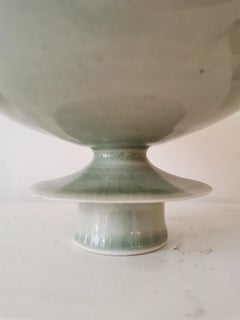 Coupe en porcelaine céladon - La Borne