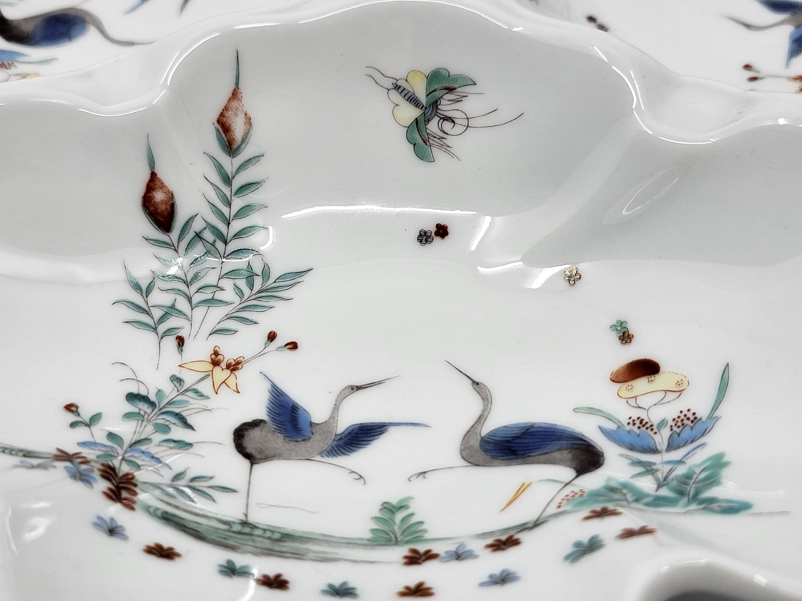 Neoclassico Coppa  Porcelaine du Lys Royal décor Chantilly XVIIIe Francia in vendita