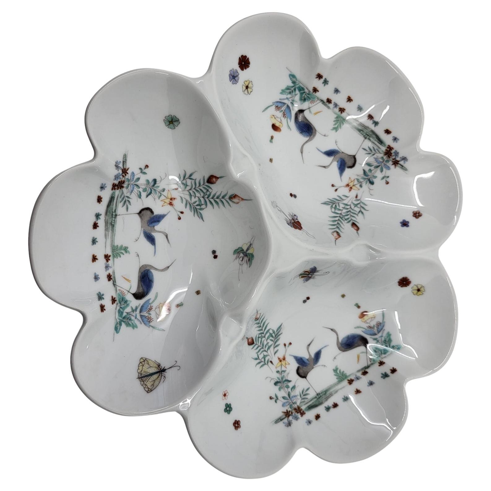 Coppa  Porcelaine du Lys Royal décor Chantilly XVIIIe Francia in vendita