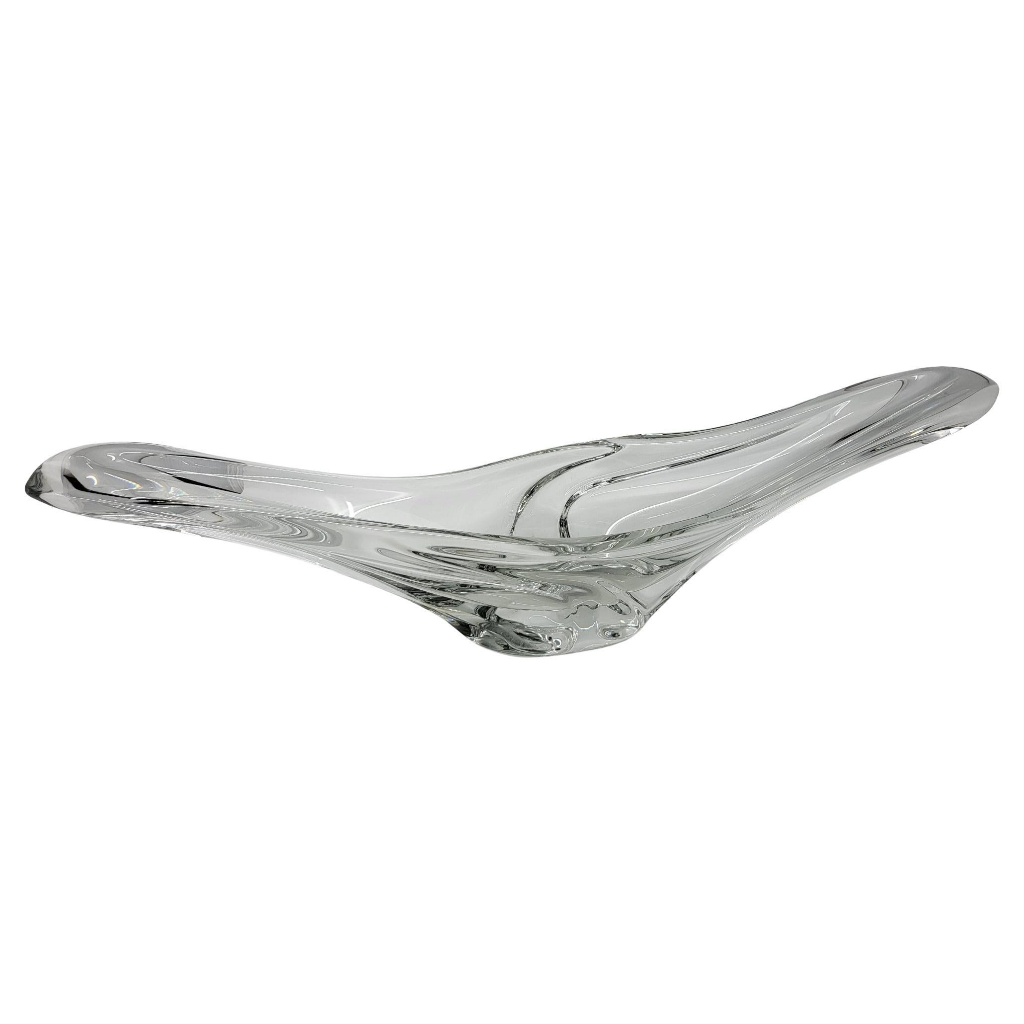 Coupe sculpturale Daum France en cristal in vendita