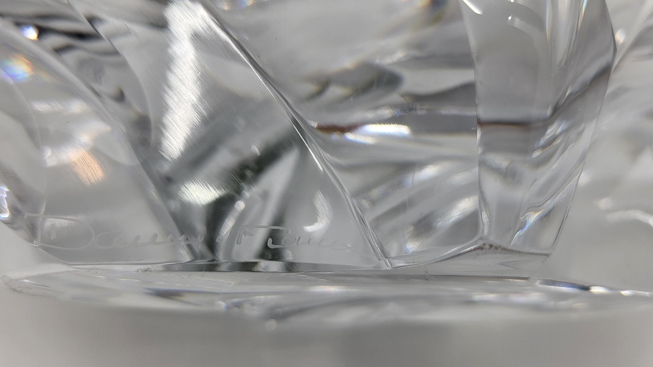 Cristal Coupe sculpturale Daum Nancy  en cristal Français 20iè Siècles en vente