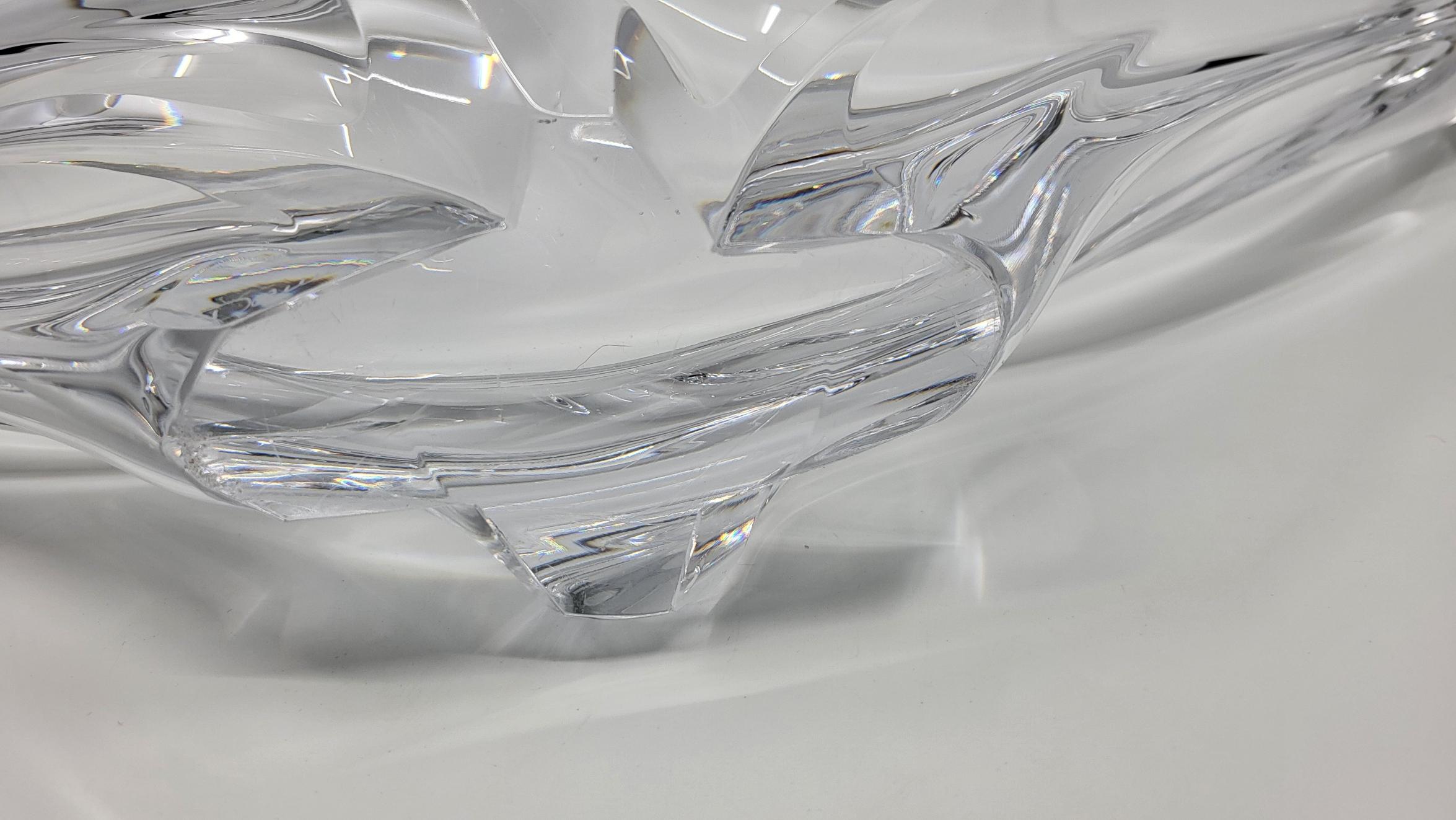 Coupe sculpturale Daum Nancy  en cristal Français 20iè Siècles en vente 1