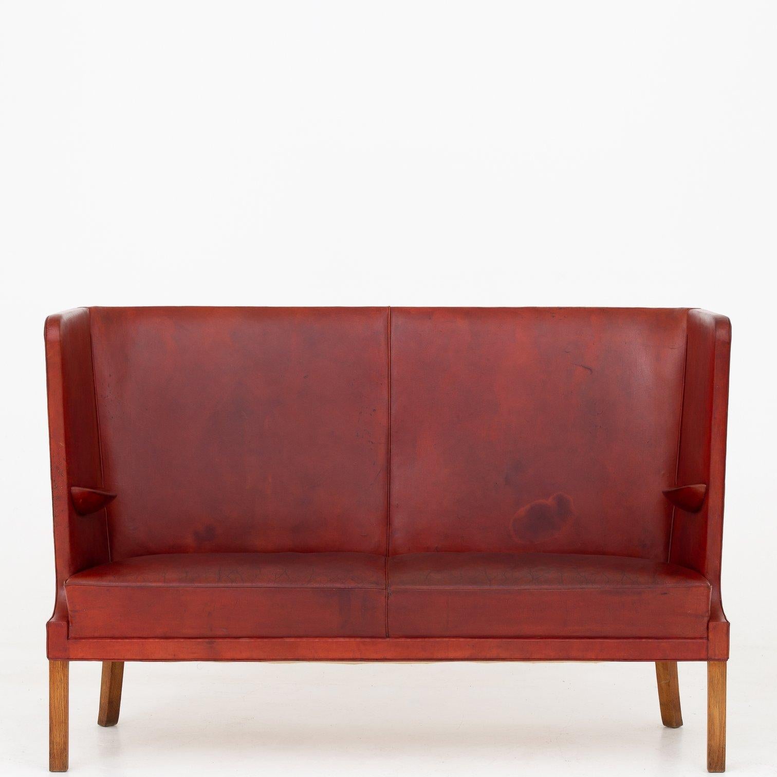Leather Coupé Sofa by Frits Henningsen