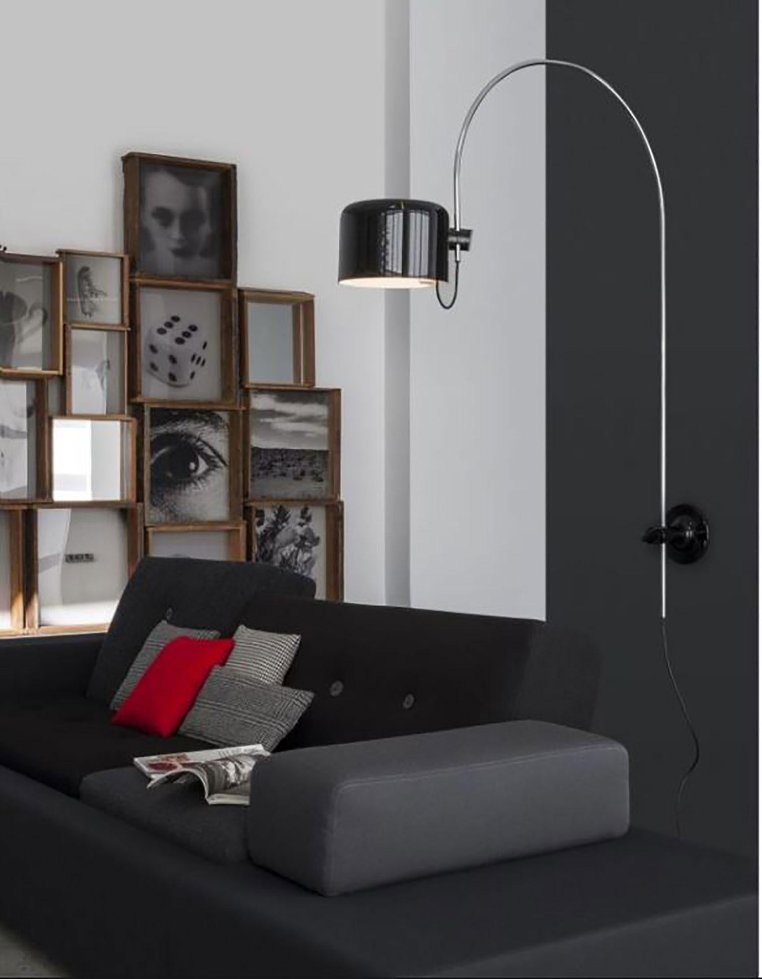Plated Coupe Wall Lamp ‘1158’ by Joe Colombo for Oluce For Sale