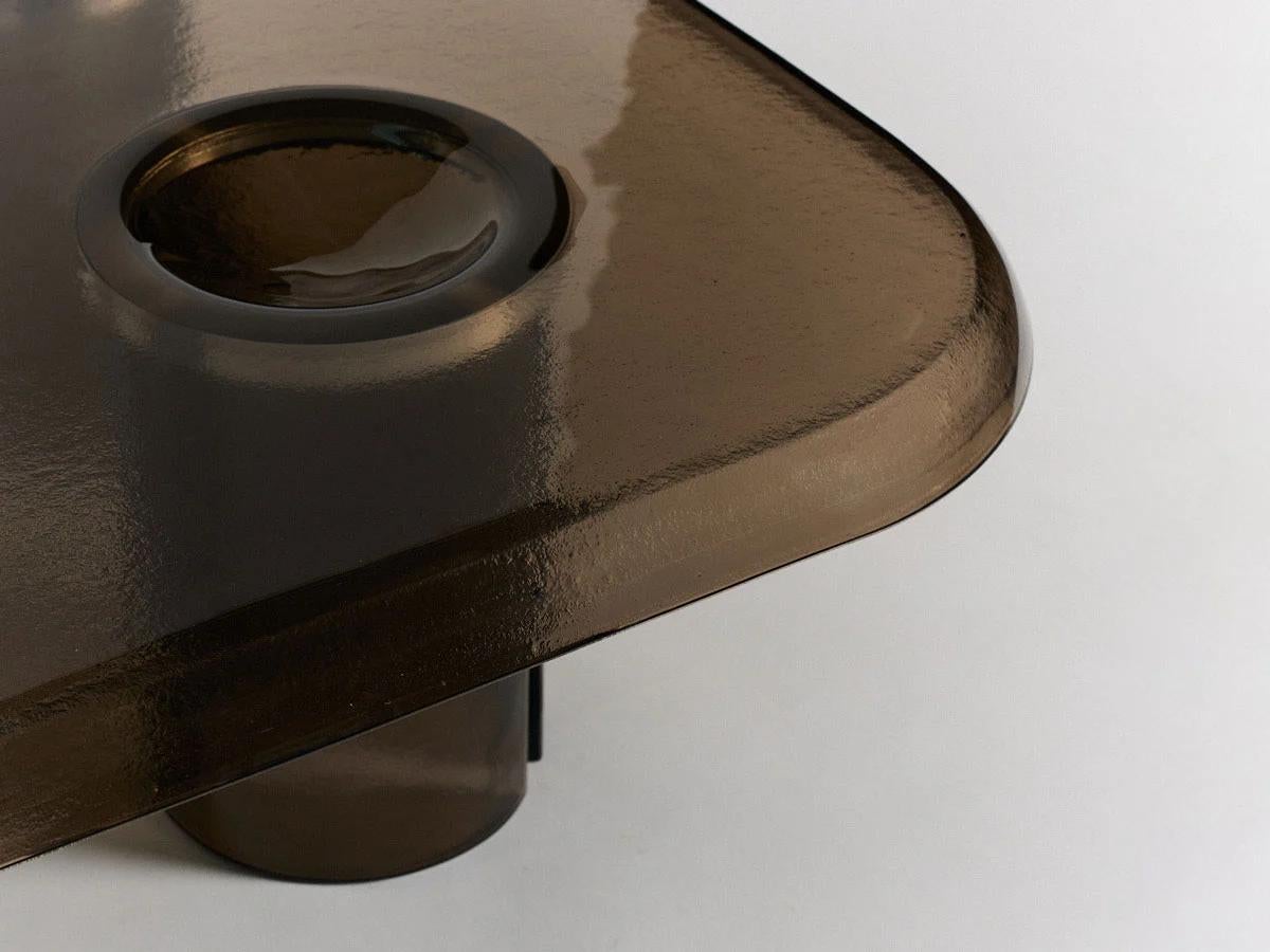 Table basse Coupelle en verre Bronze par Marie et Alexandre pour Driade Neuf - En vente à Brooklyn, NY