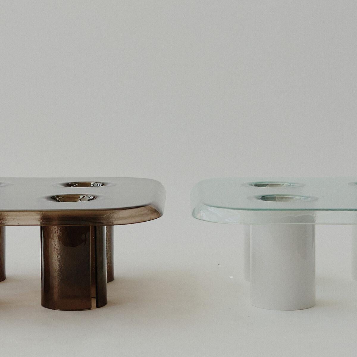 Table basse Coupelle en verre Bronze par Marie et Alexandre pour Driade en vente 2