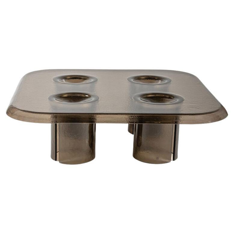 Table basse Coupelle en verre Bronze par Marie et Alexandre pour Driade en vente