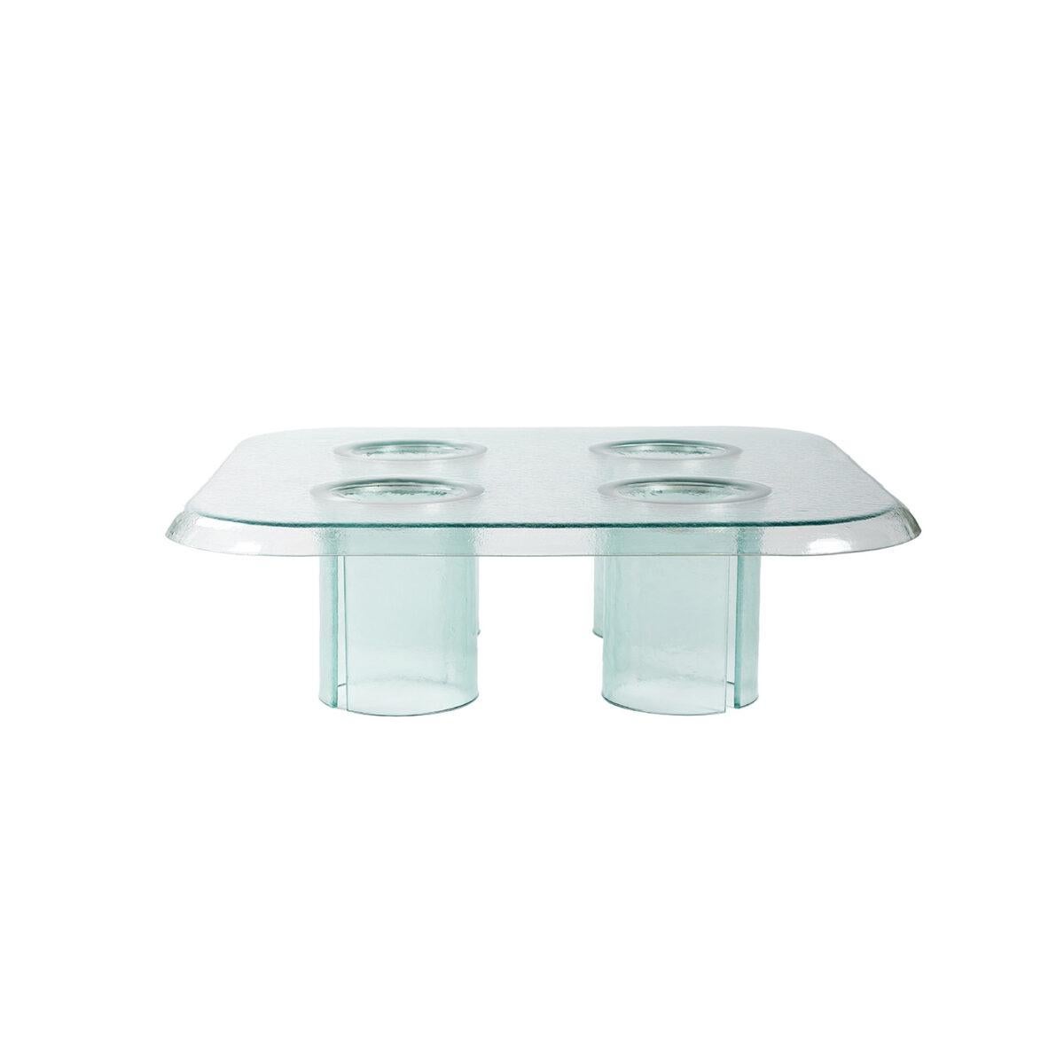 Coupelle coffee table in Transparent glass by Marie et Alexandre for Driade For Sale 3
