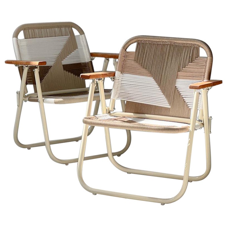 Couple Beach armchair Japú Trama Classic- Outdoor area Garden - Dengô Brasil For Sale